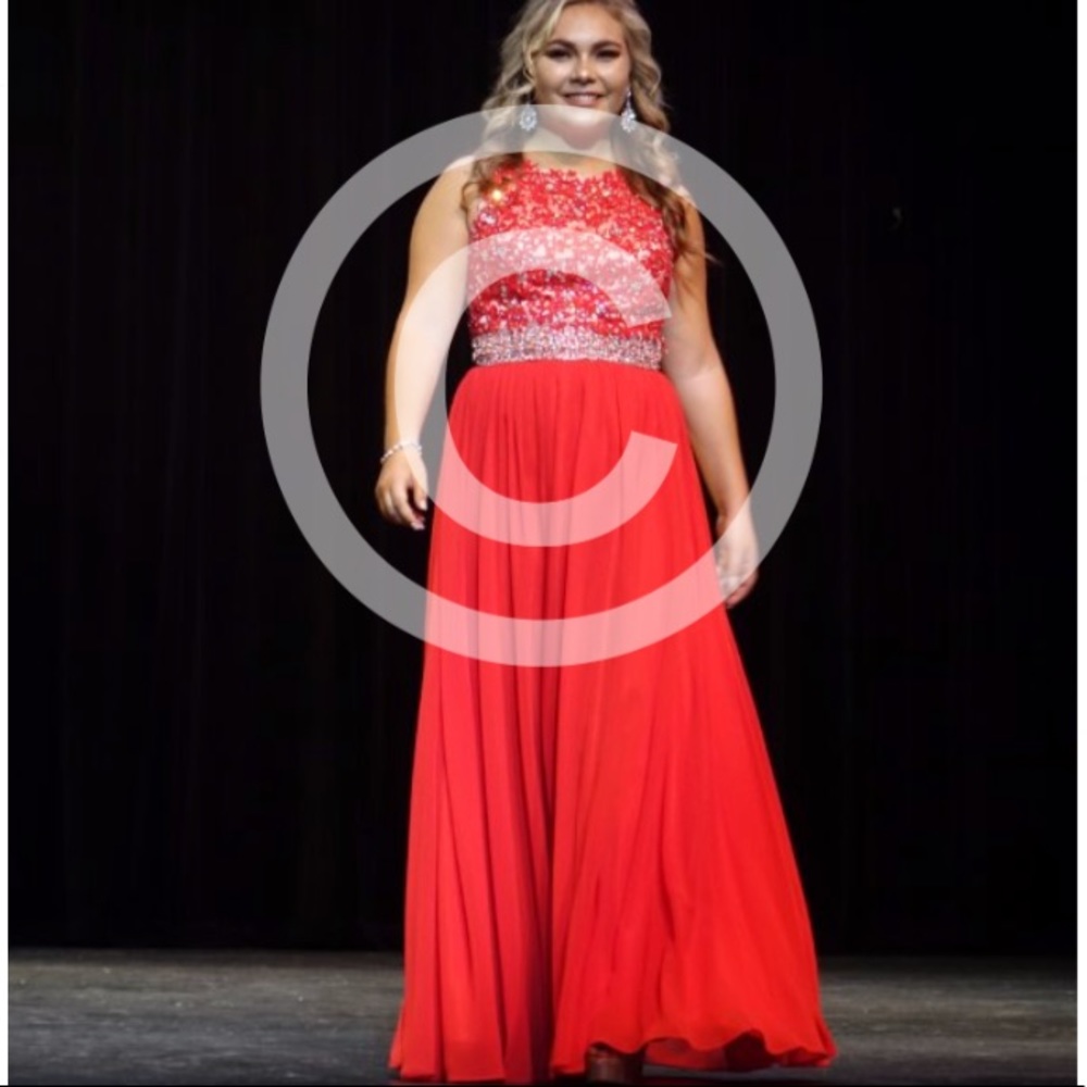 Red stunning gown